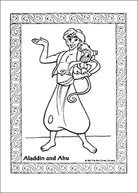 Портрет Аладдина с Абу в рамке