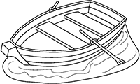Лодка с вёслами