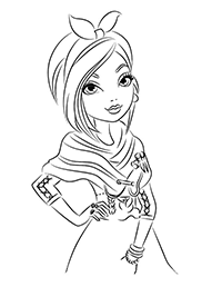Поппи О'хэйр (Poppy O'Hair) - дочь Рапунцель. Раскраска Ever After High