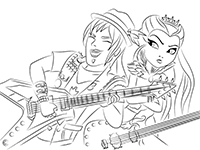 Спэрроу Худ и Рейвен Квин. Раскраска Ever After High