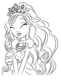 Эппл Уайт. Раскраска Ever After High