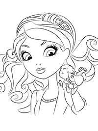 Меделин Хеттер (Madeline Hatter) — дочь Безумного Шляпника. Раскраска Ever After High
