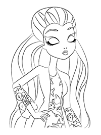 Рейвен Квин (Raven Queen) - дочь Злой Королевы. Раскраска Ever After High