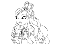 Apple White - Эппл Уайт, дочь Белоснежки. Раскраска Ever After High