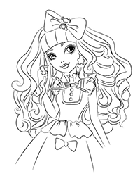 Blondie Lockes - Блонди Локс, дочь Златовласки. Раскраска Ever After High