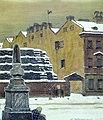 Кликните для увеличения Добужинский М. В. В ротах (Зима в городе). 1904