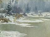 Кликните для увеличения Каринская А. Н. Зимний серенький пейзаж