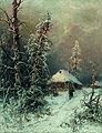 Кликните для увеличения Клевер Ю. Ю. Зимний пейзаж с домом. 1918