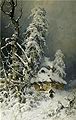 Кликните для увеличения Клевер Ю. Ю. Зимний пейзаж с избушкой 1899