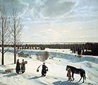 Кликните для увеличения Крылов Н. С. Зимний пейзаж (Русская зима) 1827