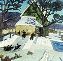 Кликните для увеличения Крымов Н. П. Зимний пейзаж. 1919