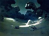 Кликните для увеличения Куинджи А. И. Пятна лунного света в лесу. Зима. 1898-1908