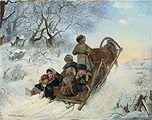 Кликните для увеличения Пелевин И. А. Дети в санях 1870