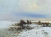 Кликните для увеличения Светославский С. И. Зимний пейзаж. 1880-е