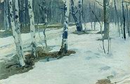 Кликните для увеличения Степанов А. С. Зимний пейзаж. 1910