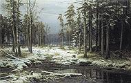 Кликните для увеличения Шишкин И. И. Первый снег 1875
