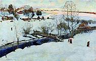 Кликните для увеличения Юон К. Ф. Зима. Мостик. 1914