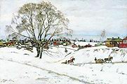 Кликните для увеличения Юон К. Ф. Зима. Черные березы. Сергиев Посад. 1921