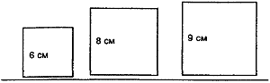 Три кубические коробки: с ребрами 6, 8 и 9 см