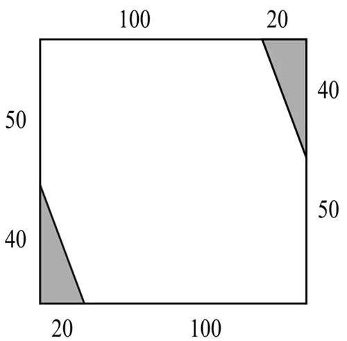 Коврик с отрезанными углами