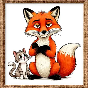 Лис и кошка