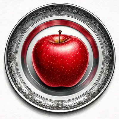 Серебряное блюдечко и наливное яблочко