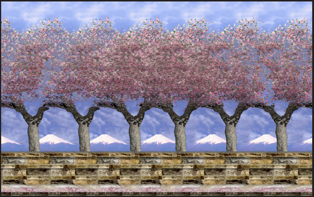 Стереограмма - Сакуровая роща Стереограмма - Сакуровая роща