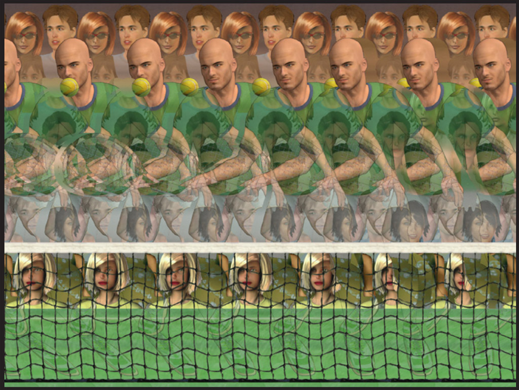 Стереограмма - Игры с сеткой (теннис) Стереограмма - Игры с сеткой (теннис)