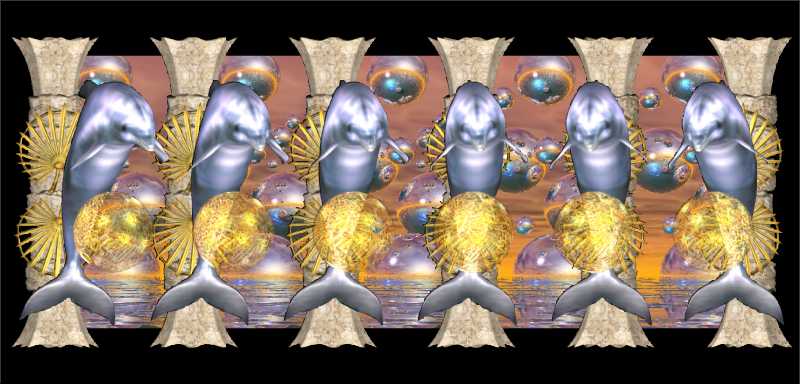 Стереограмма - Дельфины Стереограмма - Дельфины