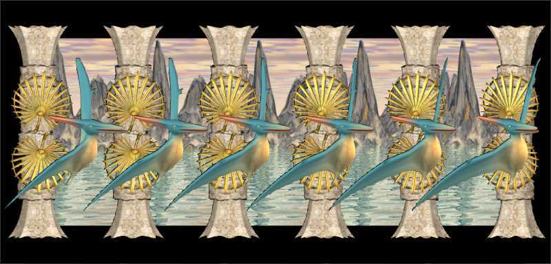 Стереограмма - Птеродактили Стереограмма - Птеродактили