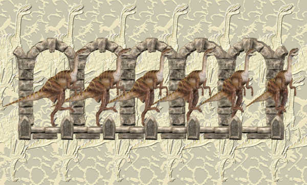 Стереограмма - Велоцирапторы Стереограмма - Велоцирапторы