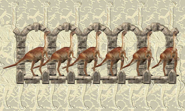 Стереограмма - Динозавры тероподы Стереограмма - Динозавры тероподы