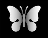Подсказка к стереограмме - Бабочка Подсказка к стереограмме - Бабочка