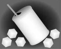 Подсказка к стереограмме - Банка с трубочкой и кубики сахара Подсказка к стереограмме - Банка с трубочкой и кубики сахара