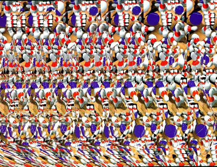 Стереограмма - Кегли и шар Стереограмма - Кегли и шар