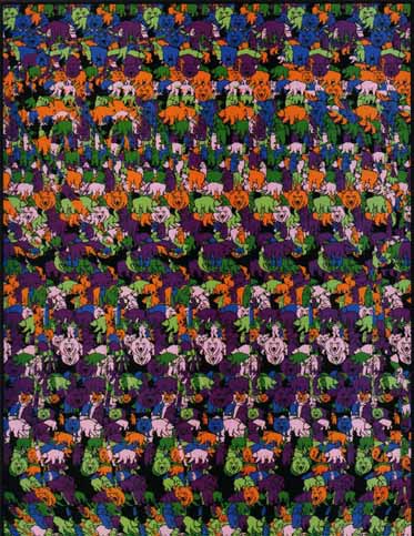 Стереограмма - Медведь с поднятыми лапами Стереограмма - Медведь с поднятыми лапами