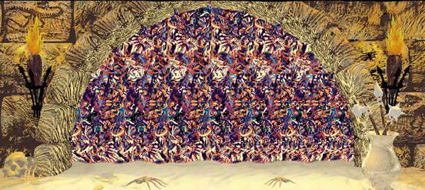 Стереограмма - Человек и дракон Стереограмма - Человек и дракон