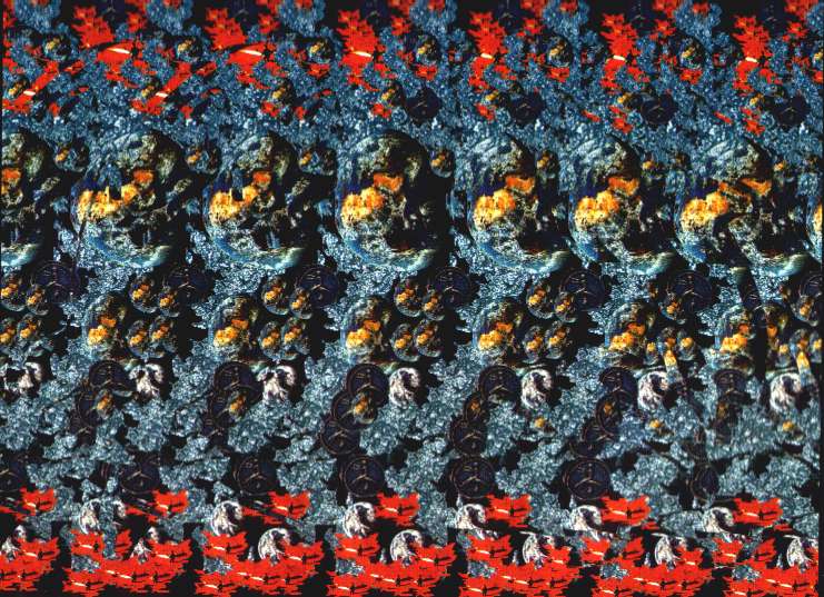 Стереограмма - Дельфины Стереограмма - Дельфины