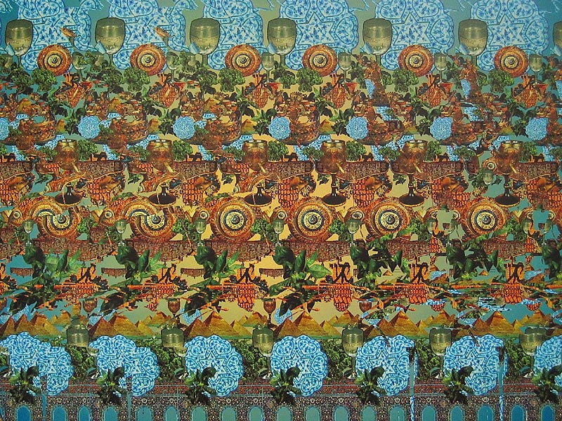 Стереограмма - Ангел с пальмовой ветвью, летящий над Иерусалимом Стереограмма - Ангел с пальмовой ветвью, летящий над Иерусалимом