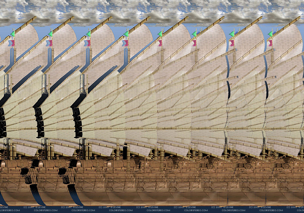 Стереограмма - Морское судно Стереограмма - Морское судно