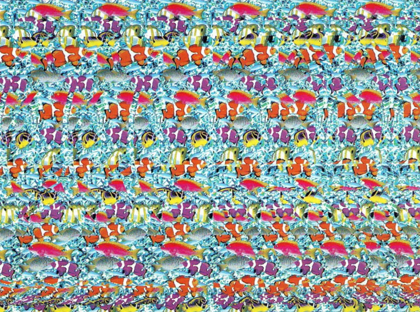 Стереограмма - Дельфины Стереограмма - Дельфины