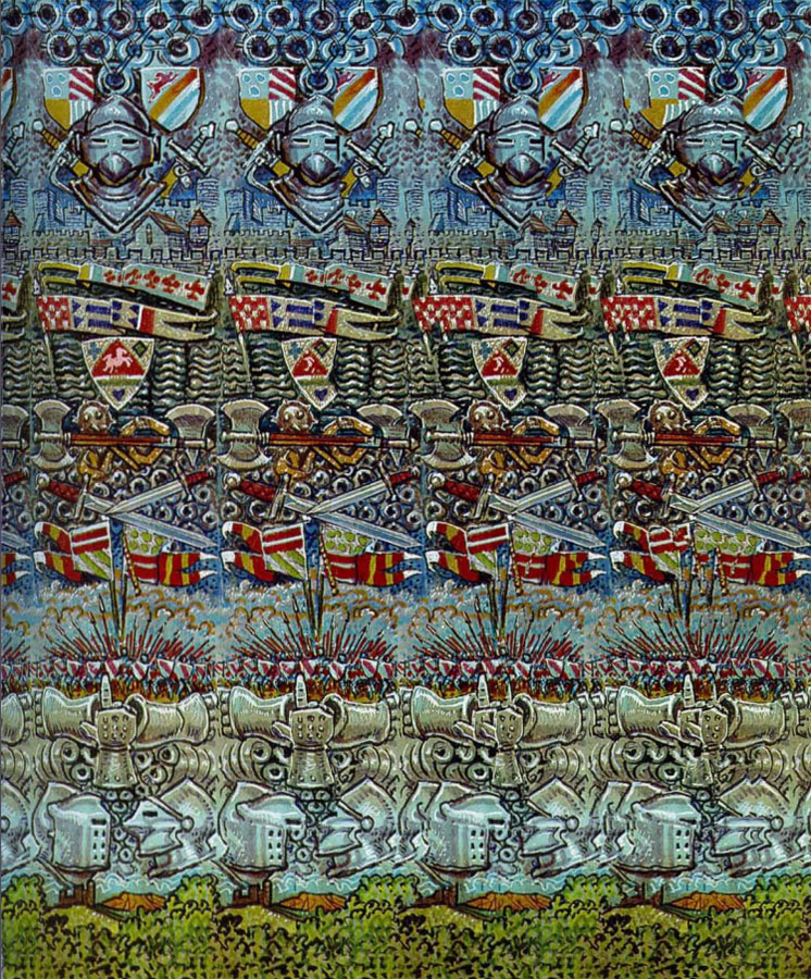 Стереограмма - Рыцарь с мечом и щитом Стереограмма - Рыцарь с мечом и щитом