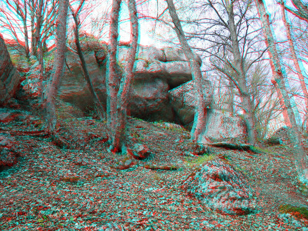 Анаглиф - Каменистый лесистый склон Анаглиф - Каменистый лесистый склон