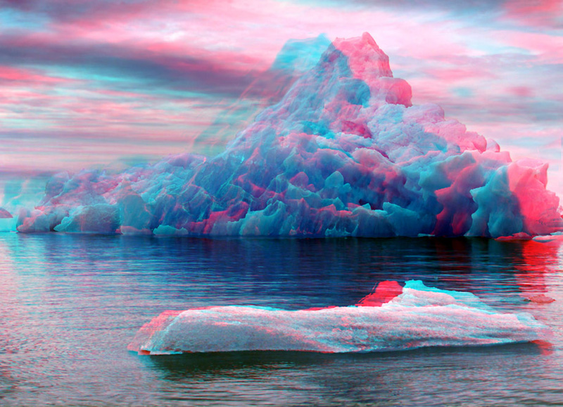 Анаглиф - Айсберги Анаглиф - Айсберги