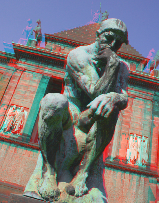 Анаглиф - О. Роден. Мыслитель Анаглиф - О. Роден. Мыслитель