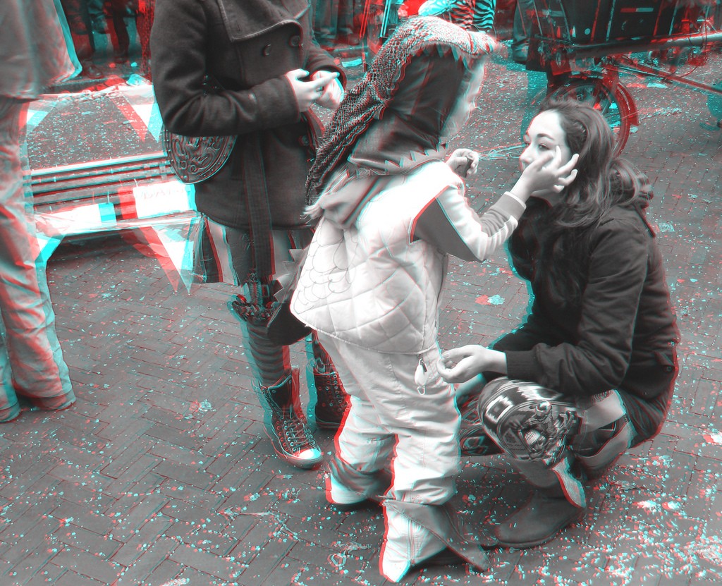 Анаглиф - Мама и дочка Анаглиф - Мама и дочка