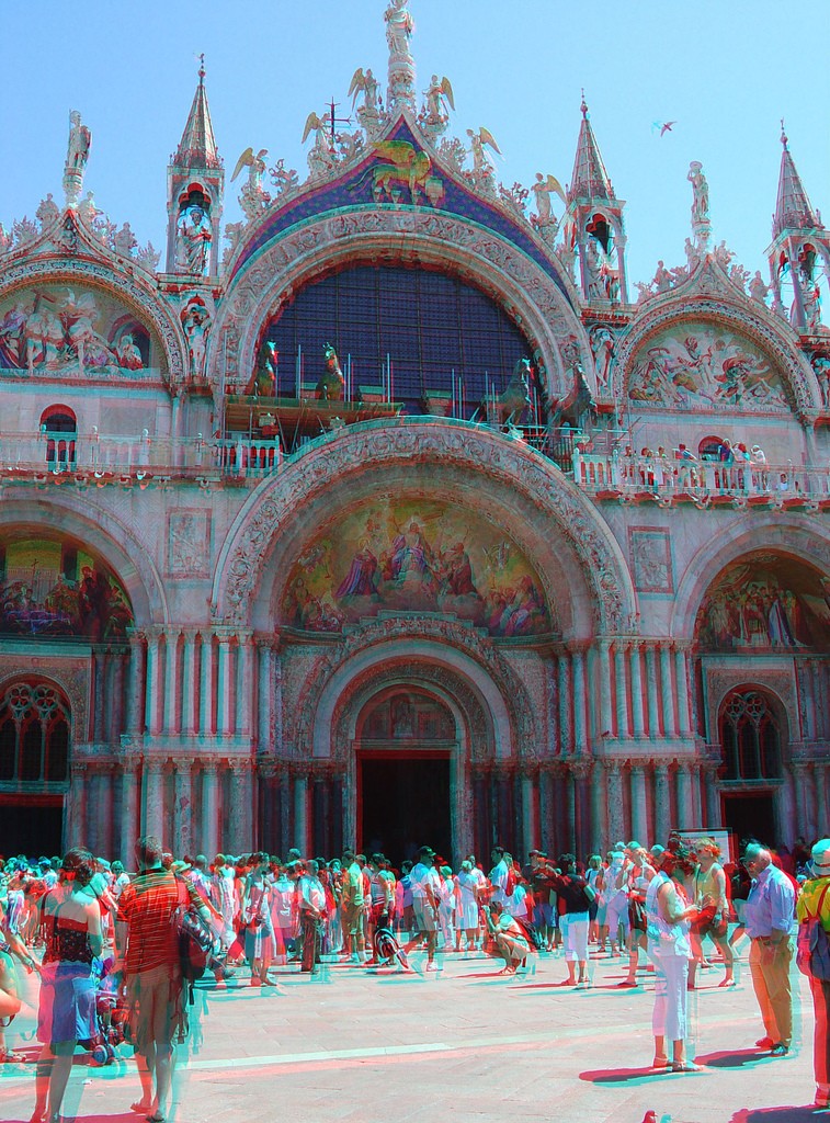 Анаглиф - Собор Святого Марка в Венеции Анаглиф - Собор Святого Марка в Венеции