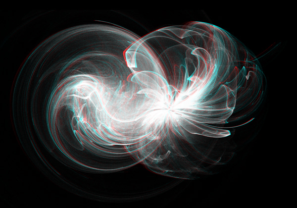 Анаглиф - Белая абстракция Анаглиф - Белая абстракция