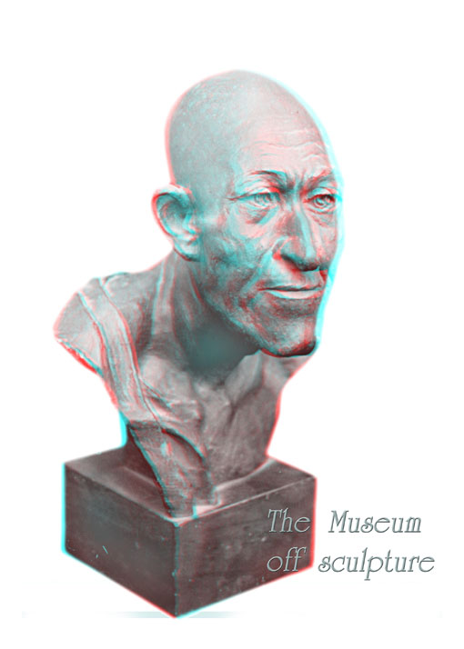 Анаглиф - Бюст в музее скульптуры Анаглиф - Бюст в музее скульптуры