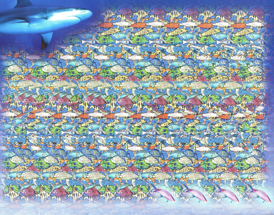 Стереограмма - Акула Стереограмма - Акула